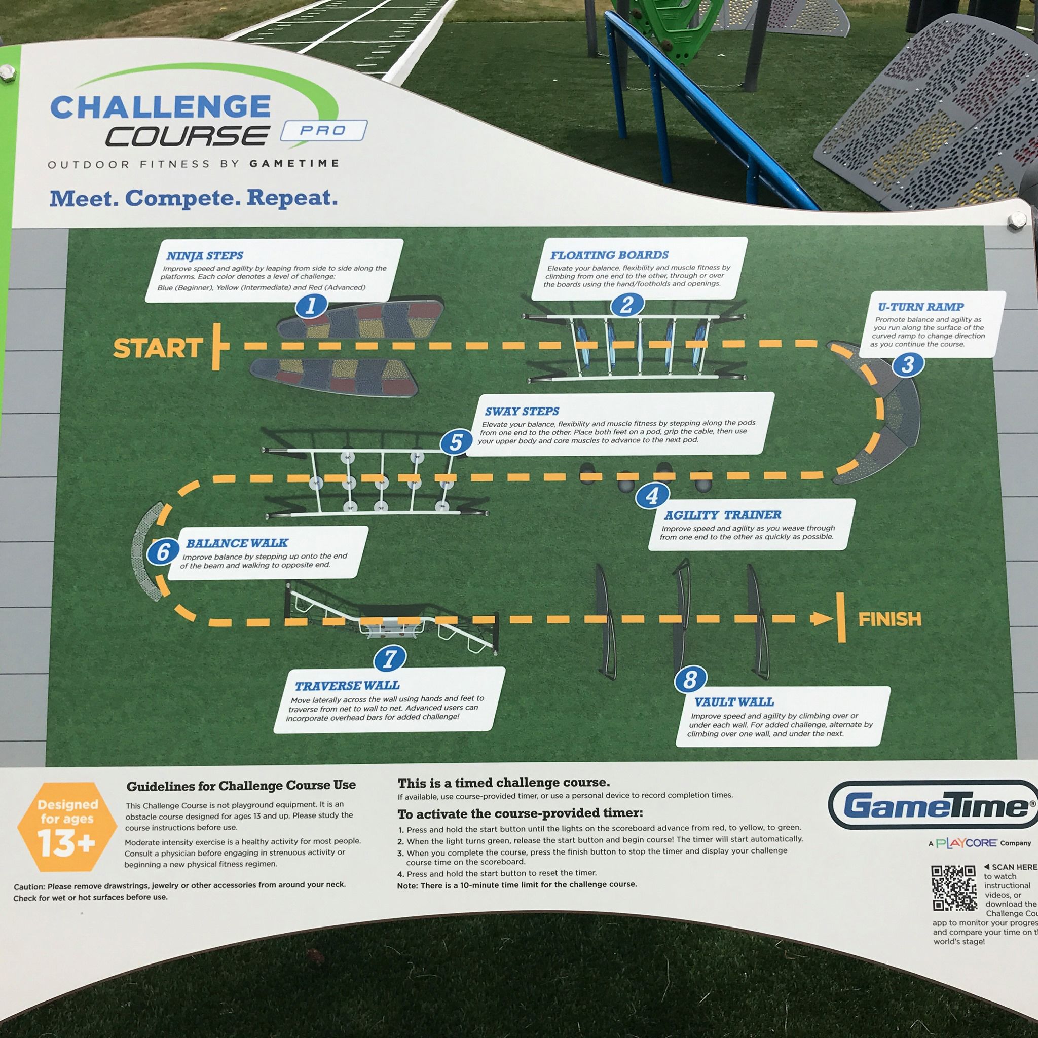 Challenge Course guide sign